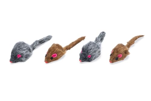 Karlie Plüsch Spielmäuse L: 5 cm schwarz-braun