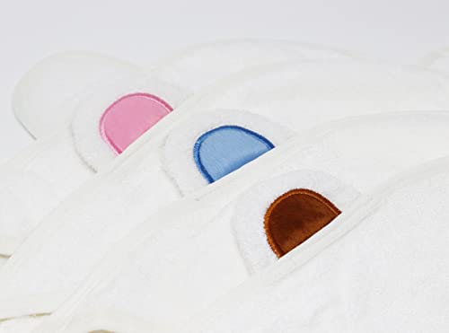 Image of BY LORA Hooded Baby Towel with Ears, Soft 100% Rayon Toddler Bath Towel, Highly Absorbent Wrap for Boys & Girls, 35 x 35 Inches, Baby Gift, White Ears
