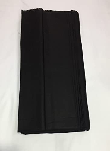 Image of BKRKJ Women's Cotton Silk Unstitched Fabric by Meter for Sewing Suit Salwar Chudidar Patiyala Shirt Kameez Blouse Kurta Pyjama Pathani jam Glace (2.5 Meter, Black)