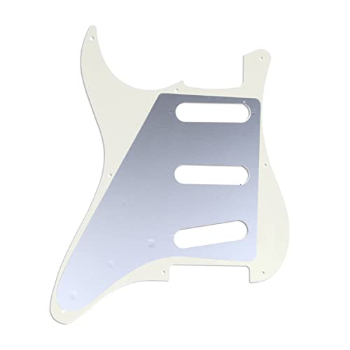 Musiclily Pro 8-Hole Guitar Strat Pickguard for JPN Fender Japan 57 Vintage Style Stratocaster, 3Ply Parchment - Image 3