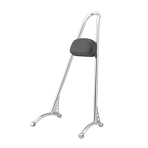 Dossier passager moto haut de gamme en acier argenté classique pour Custom XL