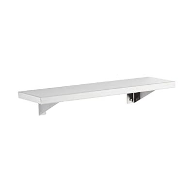 BOBRICK 295X16 Stainless Steel Shelf, Satin Finish, 16 Length, 5 Width