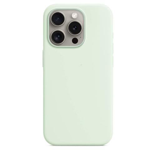 Coque iPhone 15 Pro Max menthe douce pour charger sans fil au bureau