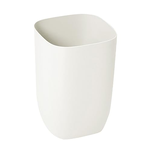 Caneca para basura rectangular blanca para dormitorio y cocina miniatura 1