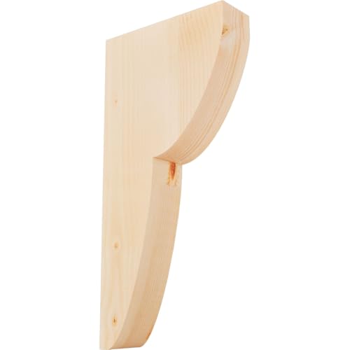 Ekena Millwork COR04X12X24CRE00SDF 3 1/2"W x 12"D x 24"H Crestline Smooth Corbel, Douglas Fir