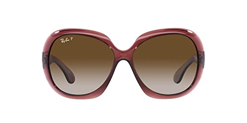 Ray-Ban Rb4098 Jackie Ohh II, Lunettes de Soleil Femme, Marron foncé Transparent/Gris dégradé Marron polarisé
