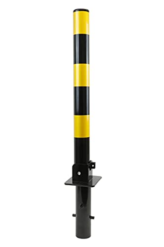 Streetwize - Buried Folding Parking Post, Yellow/Black Striped - ...