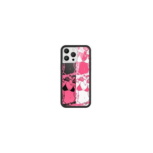 Image of Wildflower Cases - Compatible with iPhone 16 Pro Max | Protective Black Bumper, 6.5ft Drop Test Certified, Women Owned Small Business | Pink Black Star Aesthetic Cute Trendy | Collab - Tara Yummy