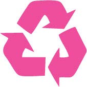 Decaltor Pink Recycling Symbol - Laptop Stickers - 5" Vinyl Decal -Funny Laptop, Phone, Tablet Vinyl Decal Sticker,Bumper Sticker