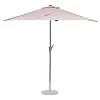 VONROC Premium Parasol Magione – Duurzame balkon parasol – Halfrond 270x135cm – UV werend doek – Beige – Incl…