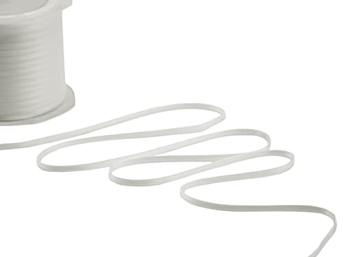 Furlanis - Double Satin Ribbon, Decoration, Gift, Christmas Packing, Wedding, Party, Made in Italy - Natural White, 3 mm x 100 m