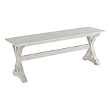 Boraam Jamestown Backless Dining Room Bench, Antique White