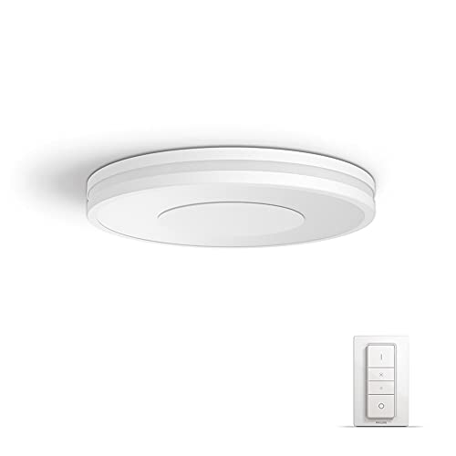 Philips Hue White Amb. LED-Deckenleuchte Being inkl. Dimmschalter, weiß, dimmbar, alle Weißschattierungen, steuerbar via App, kompatibel mit Amazon Alexa (Echo, Echo Dot)