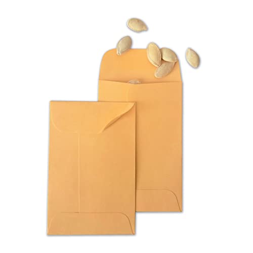 Xxcxpark 200PCS #5 Coin Envelopes 3.125x5.5 inches Brown Kraft Envelopes Classic Small Parts Gummed Flap for Coins, Cash, Credit Cards, Seeds by Xxcxpark - Image 5
