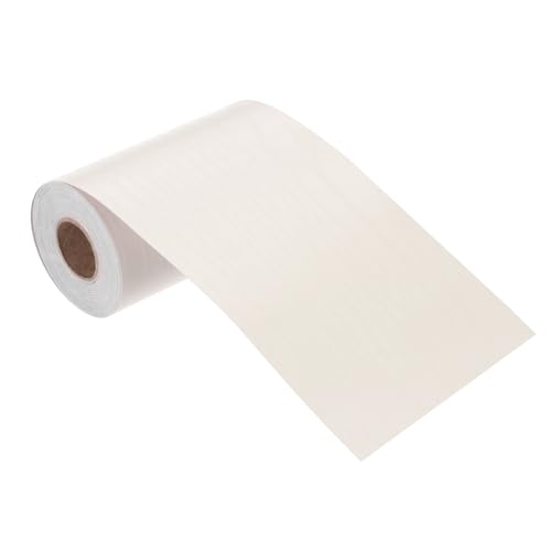 Image of MECCANIXITY Wood Grain Repair Tape, 4 Inch x 33 Feet Self Adhesive Wood Grain Tape Multi-Purpose Wallpaper Border Trim for Furniture Floors Windows Doors Tables Home, White
