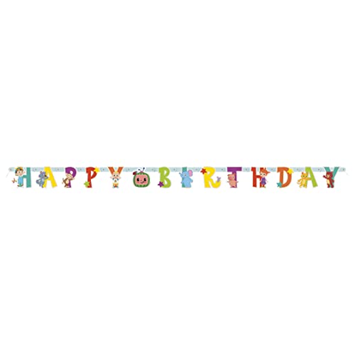 Cocomelon "Happy Birthday" Large Jointed Banner - Vibrant & Adorable Design - Perfect for Kids Birthdays & Events by Unique - Used condition - Image 2