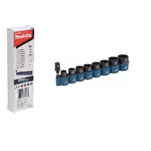 Makita E-16639 - Set Di Chiavi A Bussola, 9 Pezzi, 3/8"