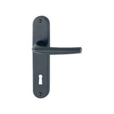 Ensemble san diego petite plaque - Modele : Cle L - Teinte : Noir 9714 - HOPPE