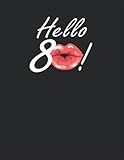  Hello 80!: Cuaderno  Cuadriculado  A cuadros, Carta (21,59 x 27,94 cm), 120 páginas, papel crema, cubierta mate
