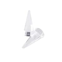 JIHUOO 2 Pcs Clear Cone Shape Acrylic Ring Display Holder Finger Ring Stand Jewelry Display Support Ring Showing Organizer