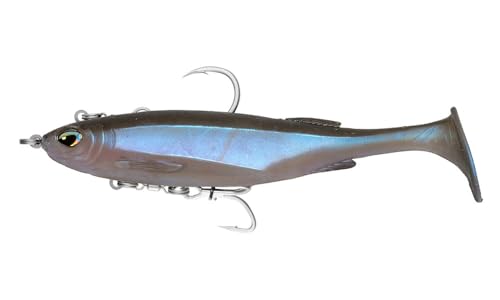 Nomad Design Live Ops Maniax Rigged Swimbait 8" Paddle Tail Soft Bait, Slow-Speed & High Action Made with Durable Titan-RX Elastomer & Twin BKK Hooks for Striped Bass, Snook, Tarpon