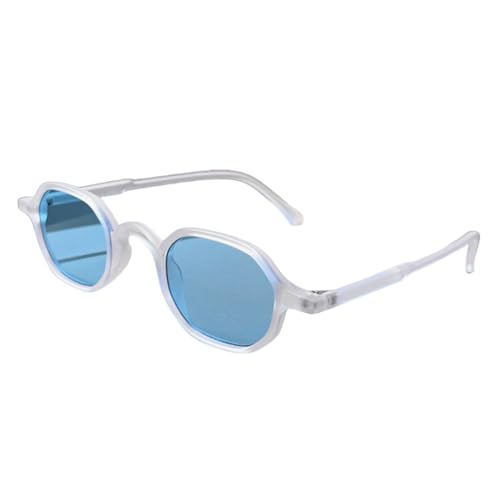 Lunettes de soleil ovales vintage mixtes avec verres multicolores tendance