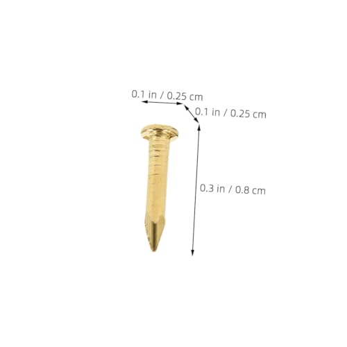 OSALADI 100 clavos de cobre con cabeza redonda para colgar cuadros y fijar muebles proyectos bricolaje miniatura 2
