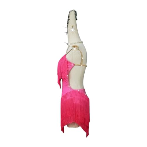 Robe de danse latine à franges haut de gamme pour vêtement de compétition de salon