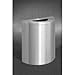 Glaro Inc. Glaro 29 Gallon Half Round Opening Waste Receptacle, Satin Aluminum - 2491-SA-SA