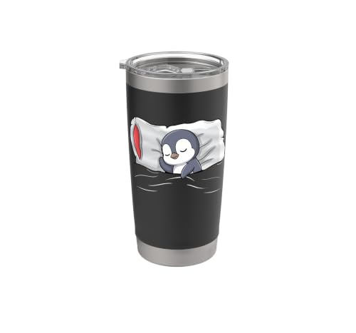 Image of Cute Sleeping Penguin Lover Kids Antarctic Penguin Stainless Steel Insulated Tumbler