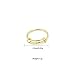 Magik 14K Gold Or S925 Silver Plated Double Line Adjustable Ring Color-Proof Ring (#03 Gold)
