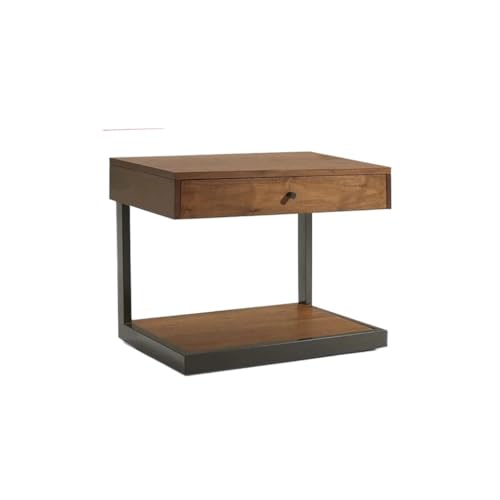 Tables d'appoint chambre à coucher et meuble de chevet étroit rétro en bois