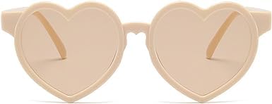 White Girls heart Shaped Sunglasses UV 400 Protection Kids Love Heart Sunglasses Outdoor Beach Holiday,Accessories,Girls' Sunglasses