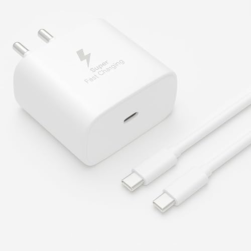 Image of 45W Charger USB Type C Adapter for Samsung Galaxy Z Fold 6 /5 /4,Z Flip6 /5 /4, S25 /S24 /S24+ /S24 Ultra, S23 /S23+ /S23 Ultra /S23 FE PD 3.0 Fast Charging with Type C Cable- White