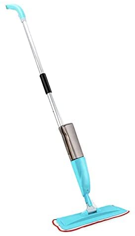 ONE CLICK N GET Floor Cleaning Spray Mop with washable Pad and Refillable Sprayer, Reusable Wet Microfiber Mop Hardwood, Laminate, Vinyl, Tile, Kitchen (Blue)