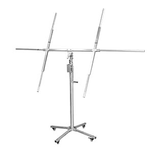 Gipsplaatlift Gipsplaatlift Heavy Duty – 360° Verstelbare Gipsplaatlift voor plafond en muren met opbergtas – Gipsplaatlift Paneelrollift Hefboom met telescopische arm (H 3,8 m/12,4 ft)