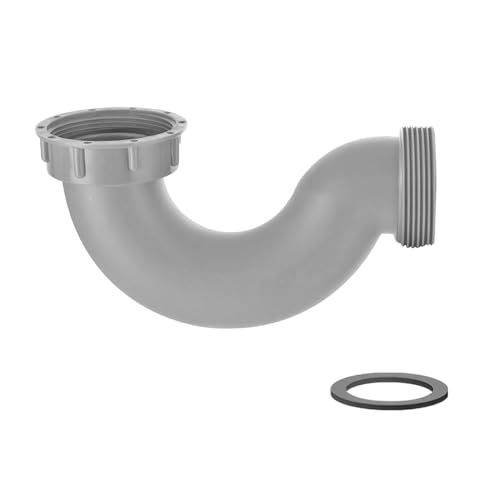 Qrity 1 Piezas Sifón para Fregadero, Rosca Interna de 56 mm, Rosca Externa de 58 mm, Accesorios para Tuberías de Fregaderos de Cocina y Baño