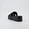 CUSHIONAIRE Women's Pepe crossband platform sandal with +Memory Foam