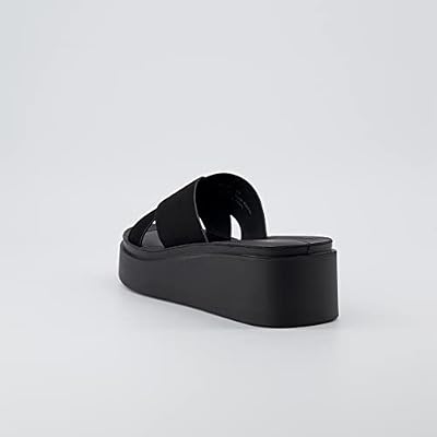 CUSHIONAIRE Women's Pepe crossband platform sandal with +Memory Foam