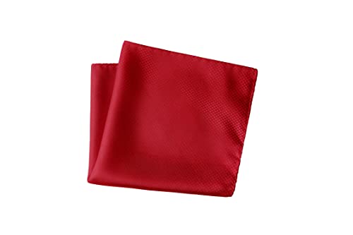 PB Pietro Baldini Pochette de costume avec motif a carreaux en structure pour homme 100% microfibre - Mouchoir de poche élégant pour costumes - rouge Cover