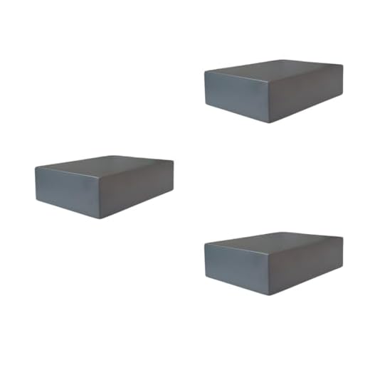 Umbra Showcase Estantería de pared pequeña y estantes de pared para exhibir objetos decorativos, color antracita, juego de 3 estantes