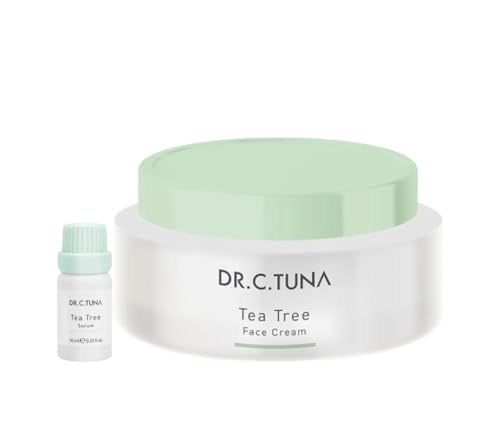 FARMASi Dr. C. Tuna Tea Tree Skincare Set of 2 SOS Serum and Face Cream Lightweight Daily Moisturizer Botanical Oil Control Skin Care Routine Set 10 ml./0.34 fl oz 50 ml./ 1.7 fl oz image 5