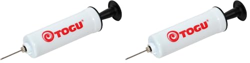 Togu Unisex – Erwachsene Ballpumpe Doppelhub Pumpe, Weiß, Einheitsgröße EU (Packung mit 2)