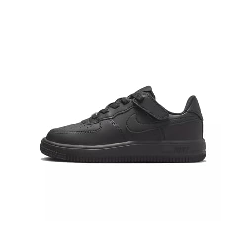 Nike Force 1 Low EasyOn Little Kids' Shoes (FN0237-001, Black/Black/Black) Size 1.5