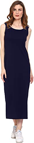 Image of ROARERS Women Maxi Length Sleeveless Cotton Black Dress