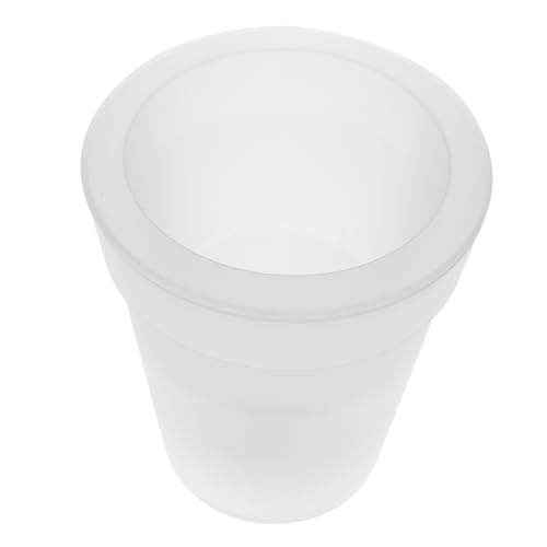 BAZEITFLOW Solar Powered Led Flowerpots Outdoor Waterproof Illuminated Garden Planters White Light for Patio Yard Decorative Lighting