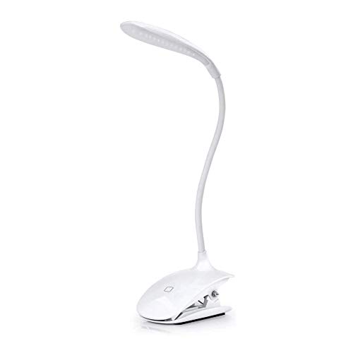 YHTSPORT Candeeiro de secretária LED com painel tátil, candeeiro de leitura, candeeiro de mesa recarregável, 3 níveis de luminosidade, 360°, flexível, eficiência energética classe A,
