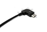 System-S Kabel Micro USB na 3.1 typ C prawy kąt 25 cm - kierunek ładowania Micro USB na typ C