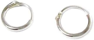 フープピアス リングピアス シルバー925 両耳セット (シルバー925 8mm)