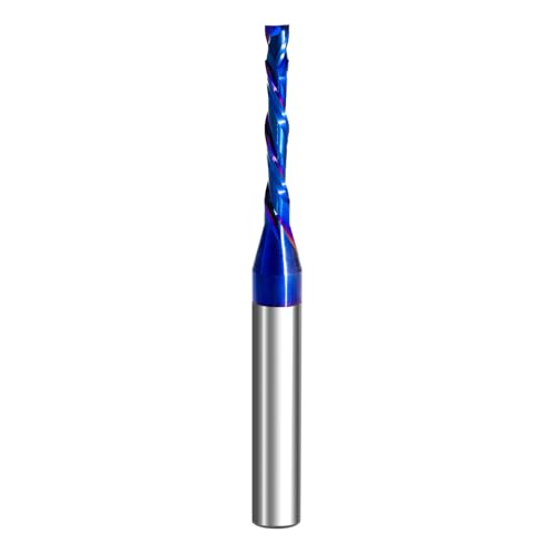Image of Solid Carbide Spiral Up-Down Cut Router Bit 1 /4 inch Shank,1 /8 inch Cutting Diameter,2-1 /2 inch OAL with Coated CNC Woodworking Compression Bit for Cutting Carving Slotting & Milling